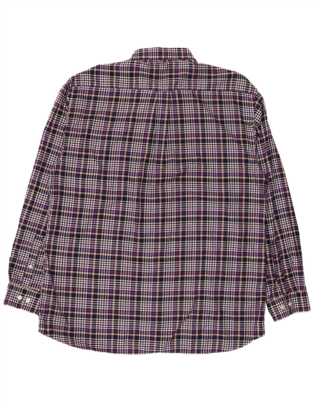 GANT Camisa masculina de flanela de ajuste regular XL roxo algodão xadrez