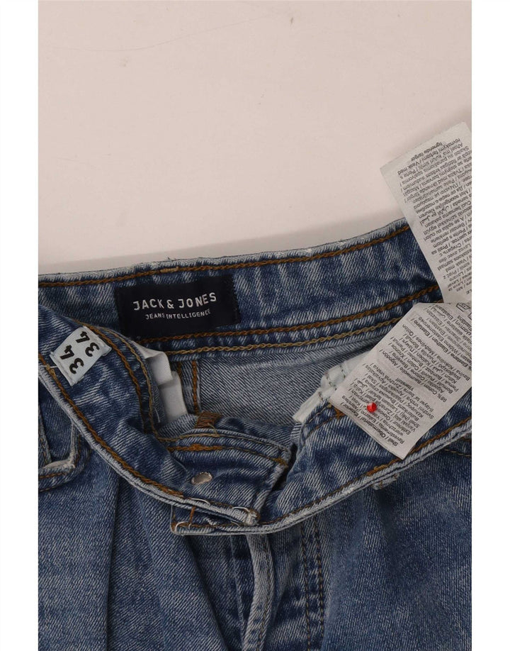 Jack & Jones Mens Slim Jeans W34 L34 Azul Algodão