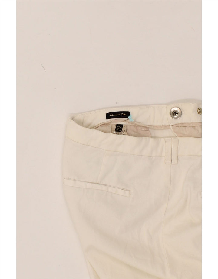 MASSIMO DUTTI Womens Slim Chino Trousers EU 42 Large W32 L31 Off White Vintage Massimo Dutti and Second-Hand Massimo Dutti from Messina Hembry 