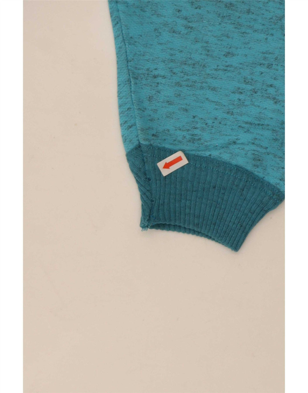 Moletom masculino vintage com zíper e gola alta, grande azul manchado