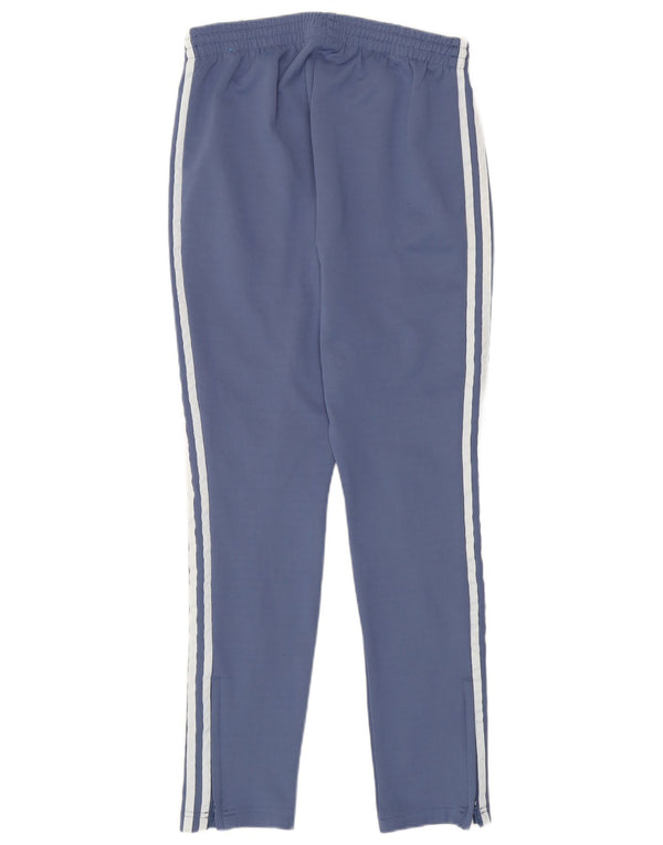 Calças de treino femininas ADIDAS UK 12 poliéster azul médio