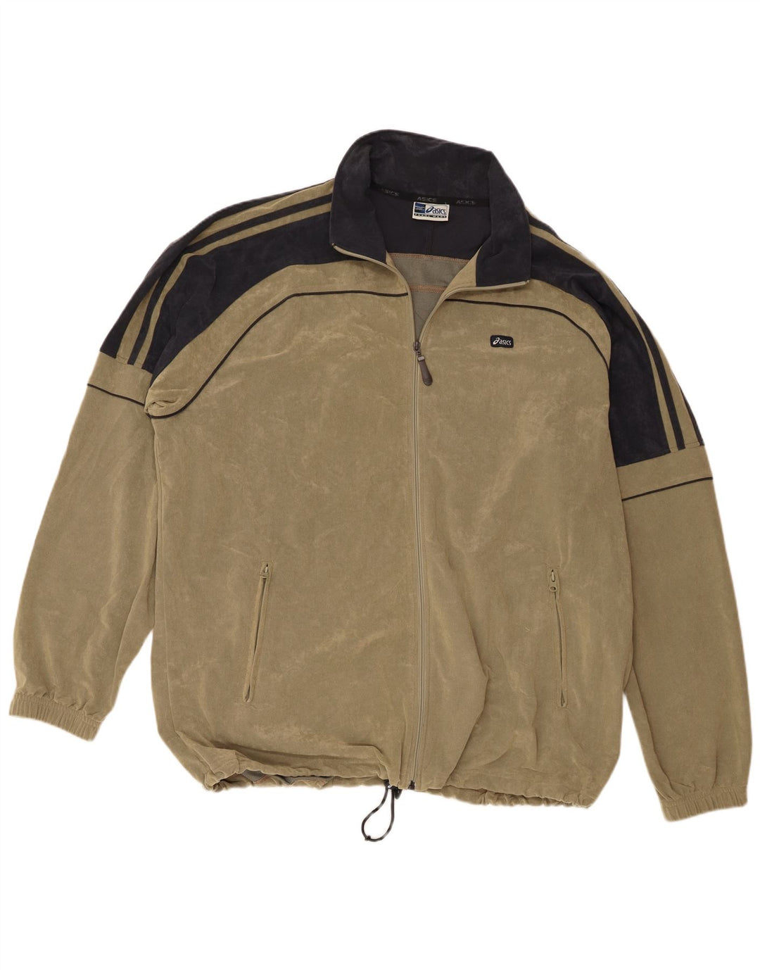 Asics Mens Treino Top Jacket 3XL Khaki Colourblock Poliéster