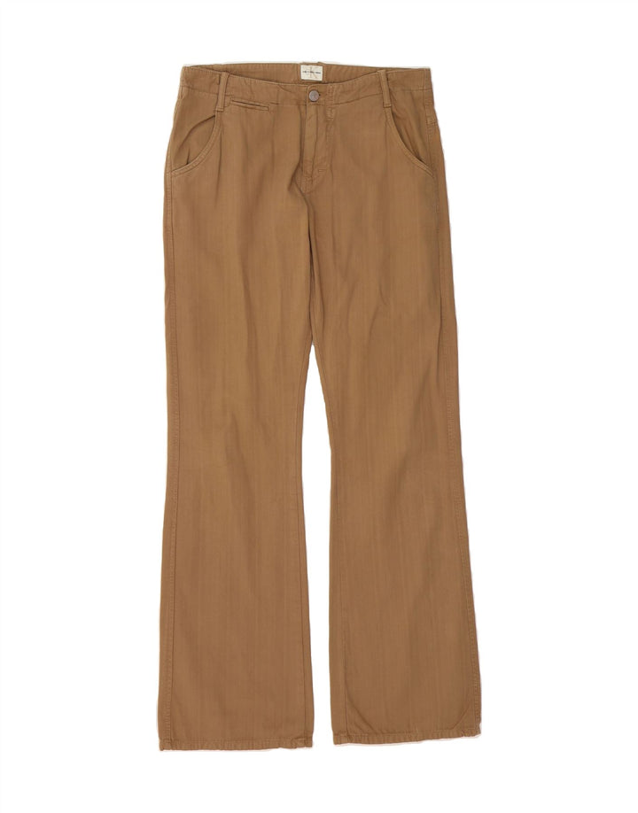 CALVIN KLEIN Womens Bootcut Casual Trousers W29 L32 Beige Cotton Vintage Calvin Klein and Second-Hand Calvin Klein from Messina Hembry 