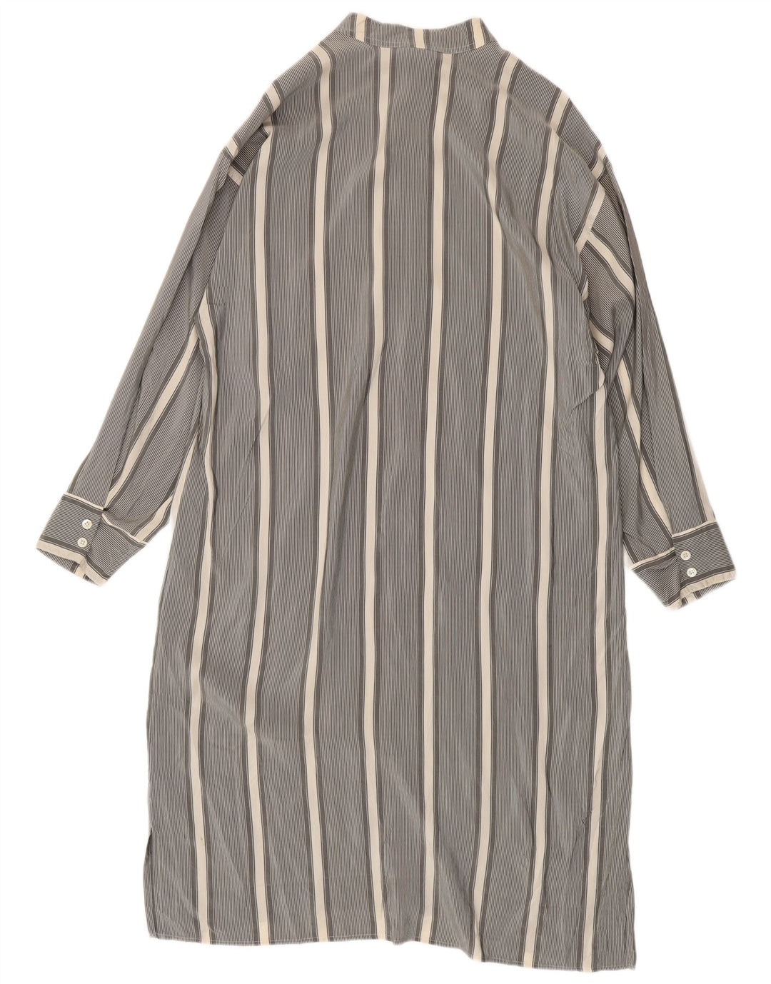 Vestido feminino Valentino manga comprida pulôver IT 52 2XL cinza listrado