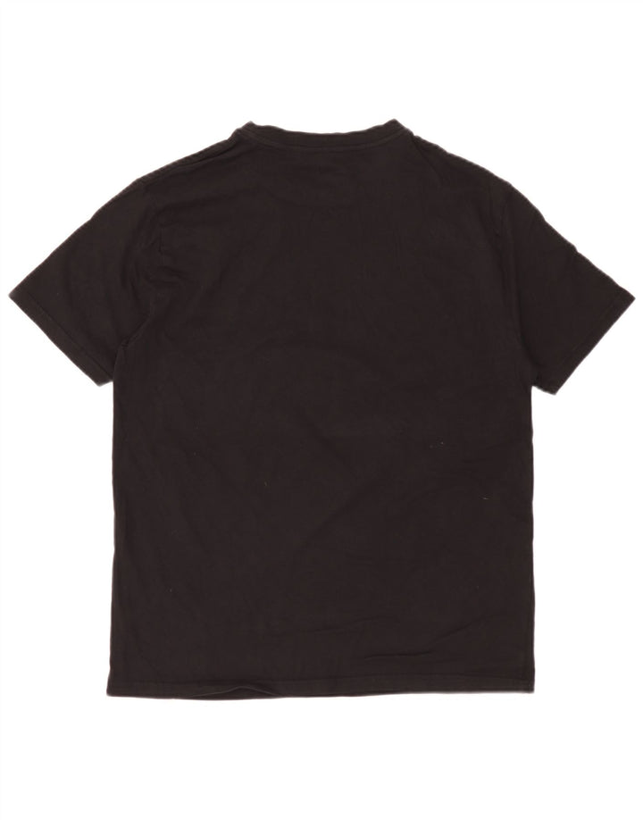 Camiseta gráfica masculina Hurley Top médio algodão preto