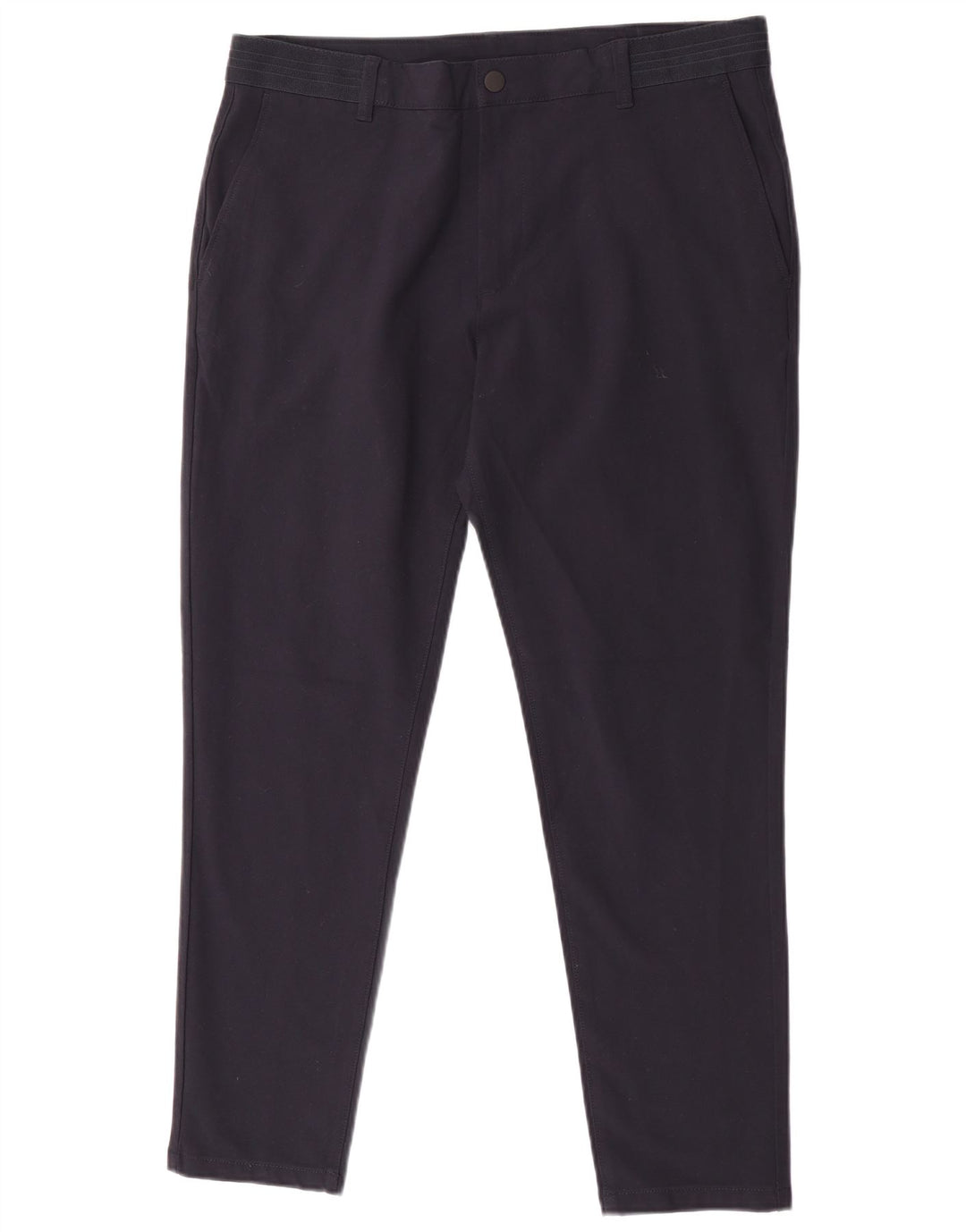 Zara Calça Chino Feminina Slim XL W34 L31 Azul Marinho Poliéster