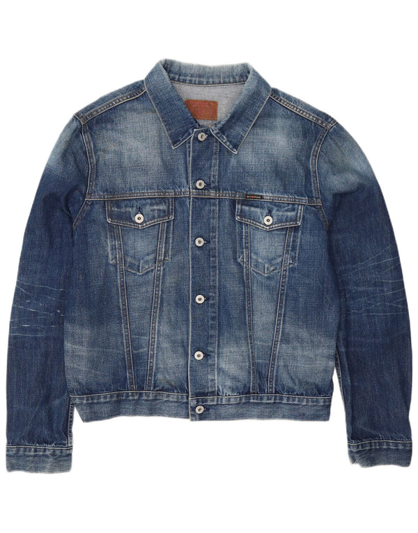 Jaqueta jeans feminina Energie UK 18 XL algodão azul