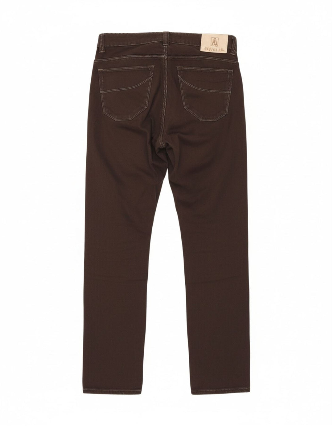 SIVIGLIA Mens Slim Casual Trousers W32 L33 Brown Cotton Vintage SIVIGLIA and Second-Hand SIVIGLIA from Messina Hembry 