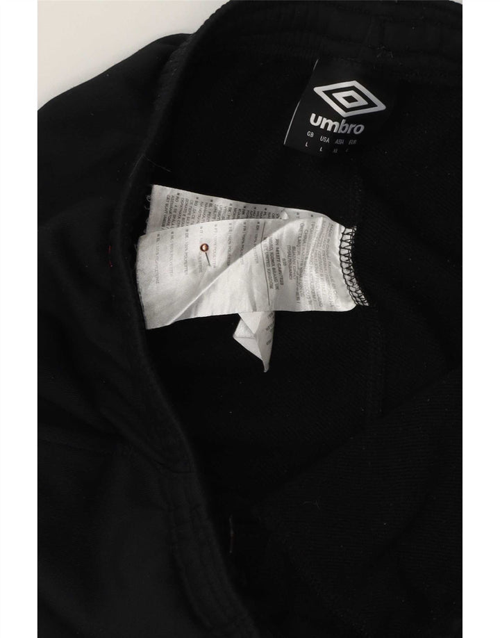Leggings masculinas Umbro grandes esportivas pretas de poliéster
