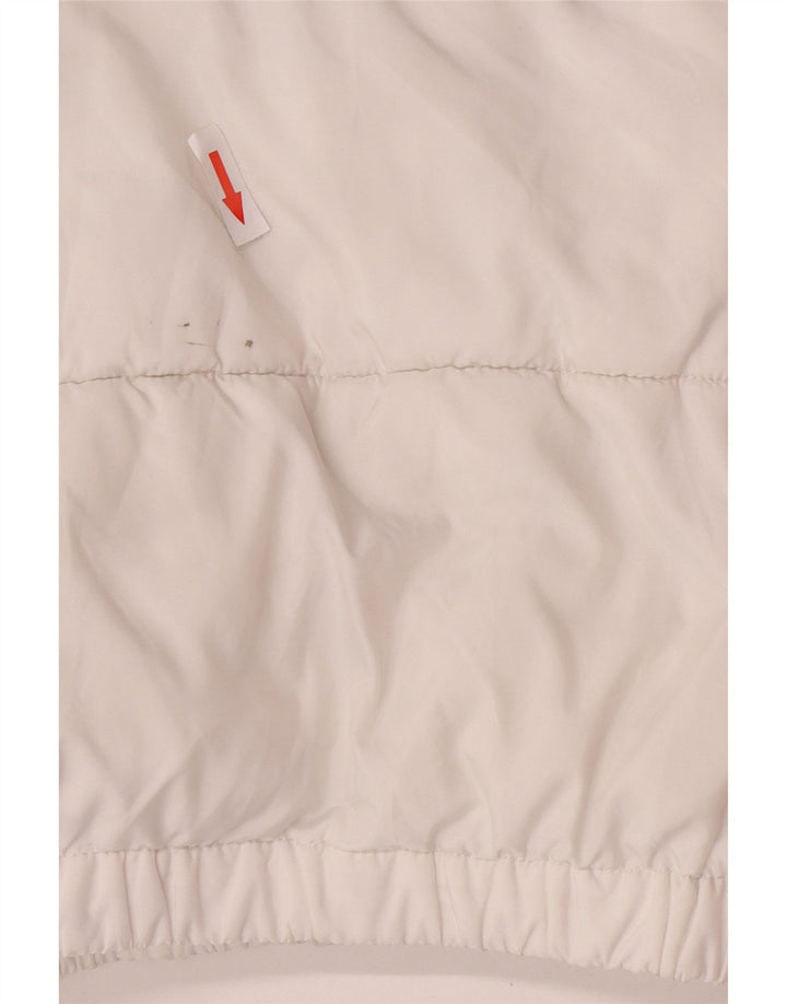 Jaqueta acolchoada masculina Kappa UK 40 grande poliéster colorblock branco