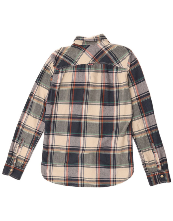 Camisa masculina de flanela Tommy Hilfiger média de algodão xadrez multicolorido