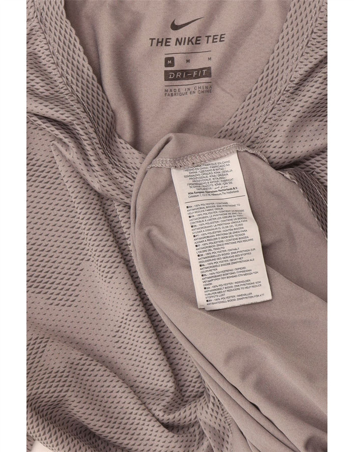 Camiseta masculina Nike Dri Fit Top cinza médio camuflado poliéster