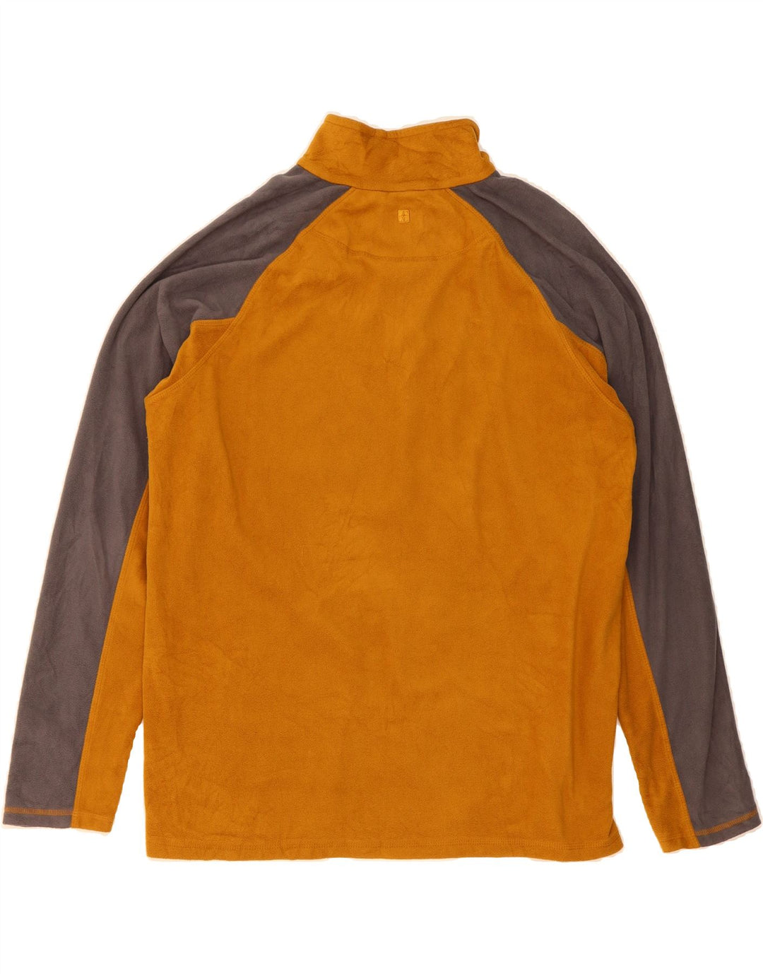 MOUNTAIN WAREHOUSE Mens Zip Neck Fleece Jumper XL Brown Colourblock Vintage Mountain Warehouse and Second-Hand Mountain Warehouse from Messina Hembry 