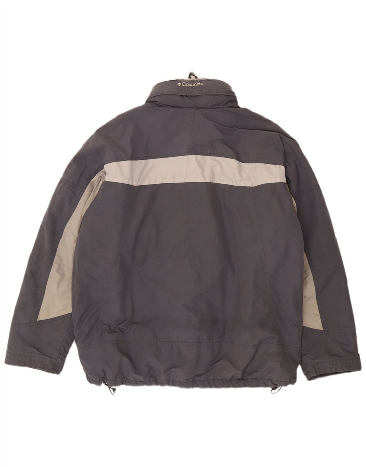 Jaqueta corta-vento masculina Columbia UK 42 XL cinza colorblock