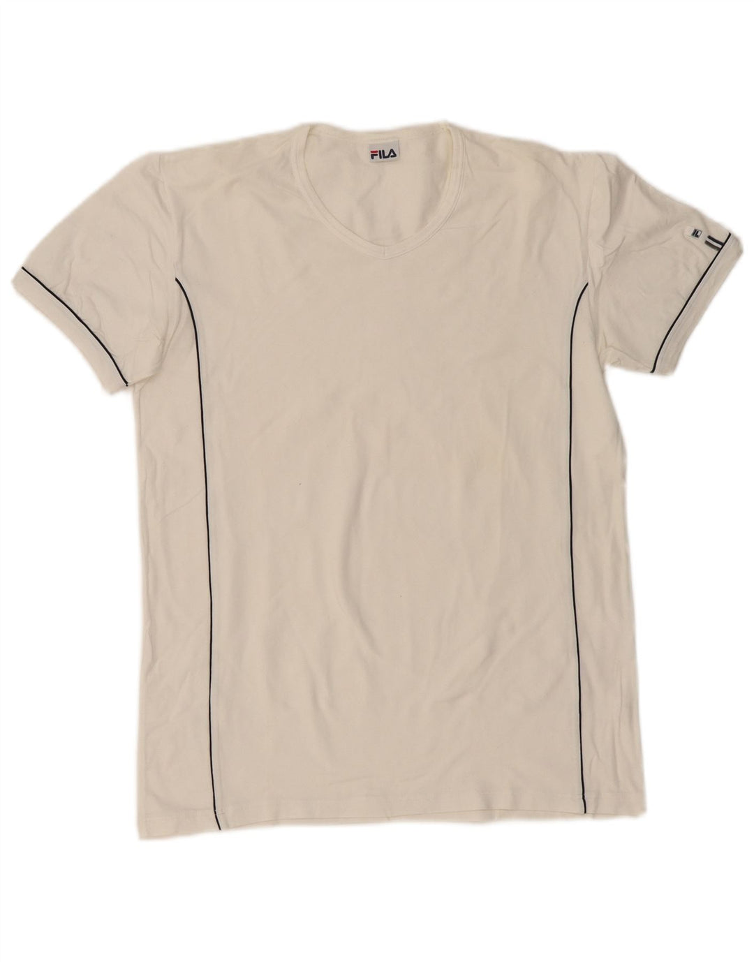 Camiseta feminina Fila UK 14 médio algodão branco