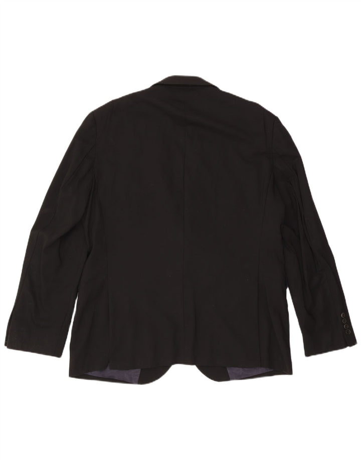 Jaqueta blazer masculina John Lewis sob medida com 2 botões Reino Unido 44 2XL lã preta