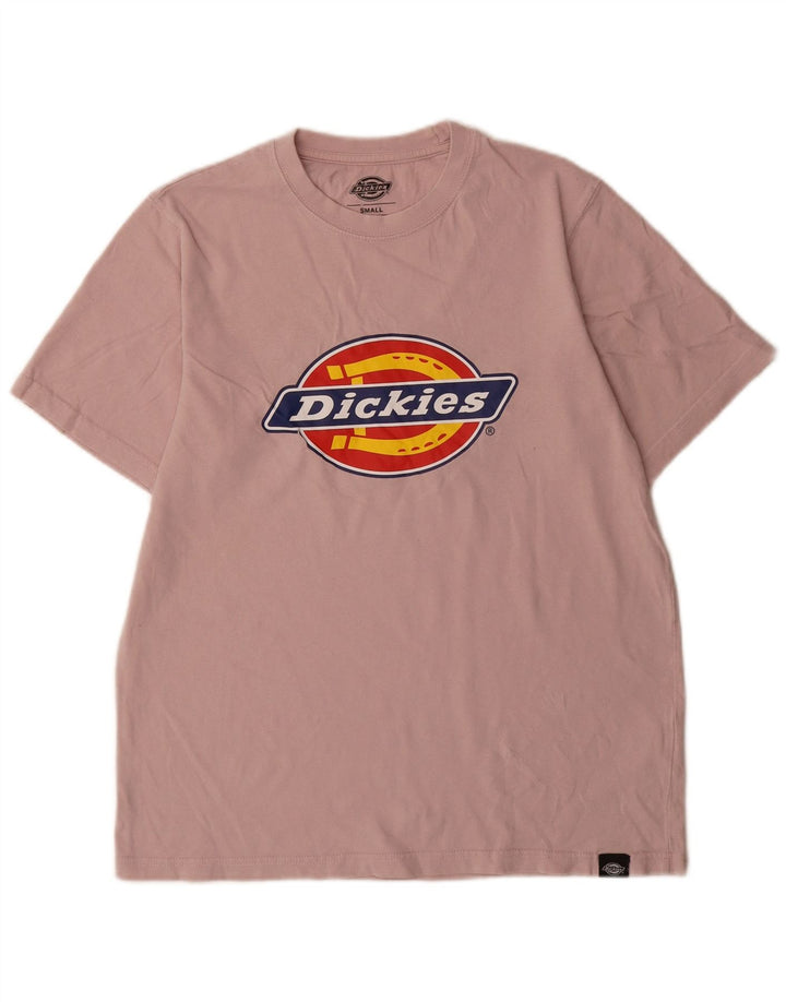 Camiseta gráfica masculina Dickies top pequeno algodão rosa
