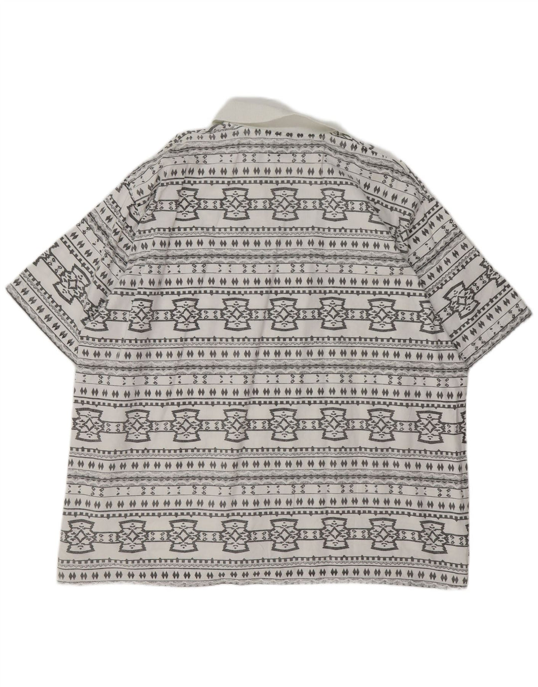 Pulôver masculino de manga curta JOHN F GEE 2XL algodão geométrico branco