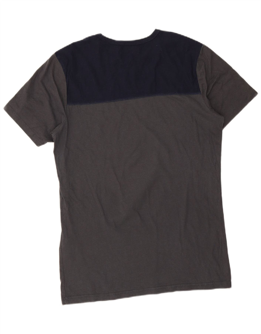 Camiseta masculina gráfica Jack & Jones Top cinza médio algodão colorblock