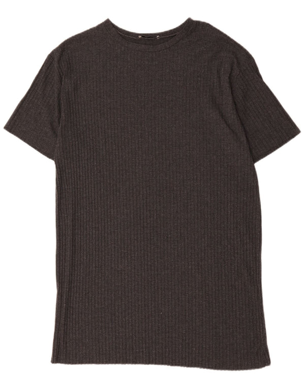Vestido feminino Zara Trafaluc UK 14 poliéster cinza médio