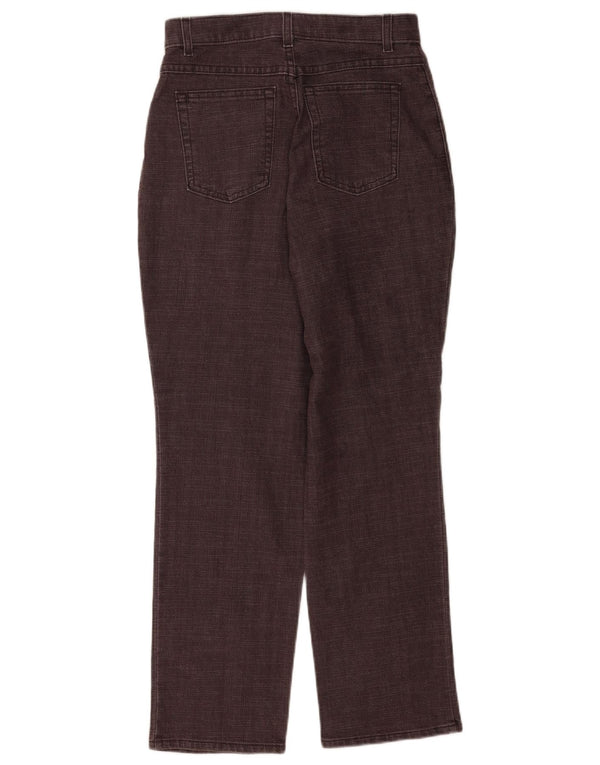 Calça jeans feminina Marks & Spencer UK 10 pequena W28 L28 algodão roxo