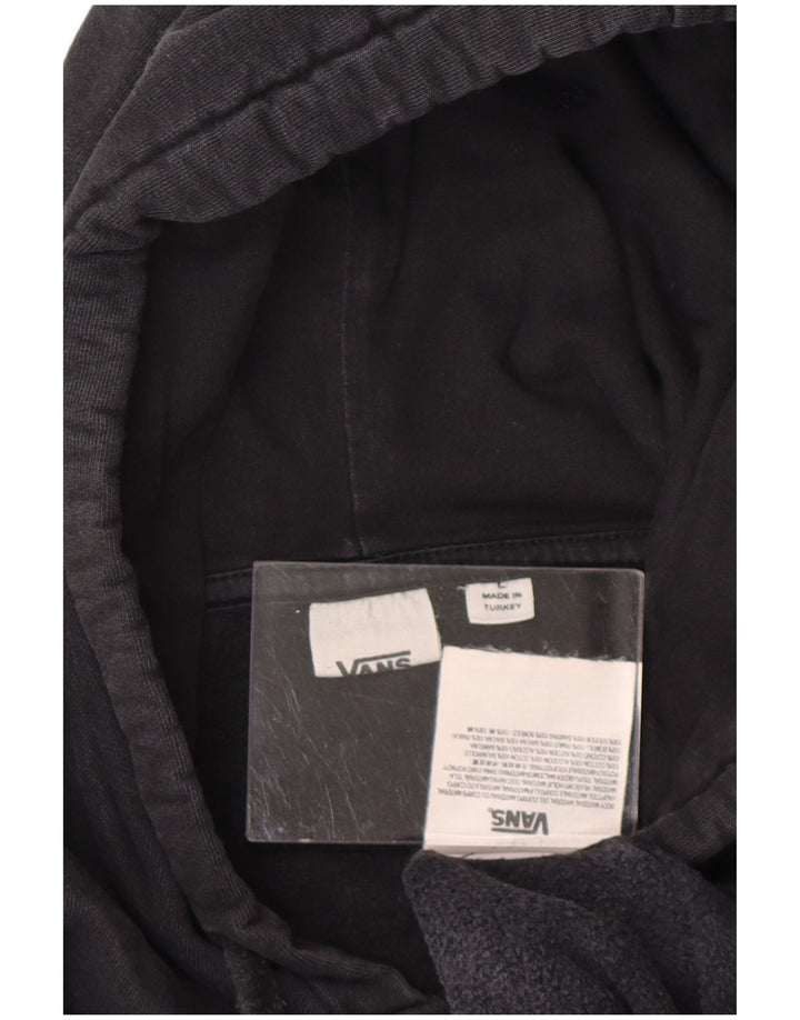 VANS feminino gráfico oversized moletom com capuz Reino Unido 16 grande algodão azul marinho