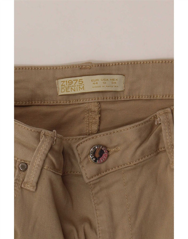 Zara Jeans Slim Feminino EU 44 XL W34 L30 Bege