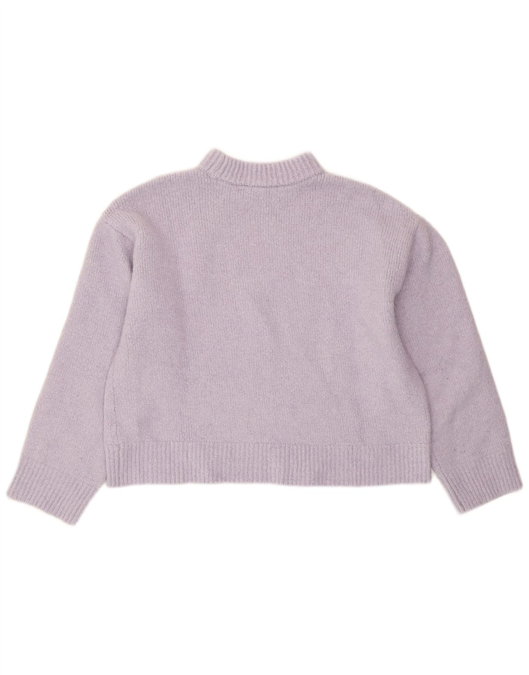 Suéter feminino Zara com gola tartaruga e gola alta, Reino Unido 14, médio, roxo, poliéster