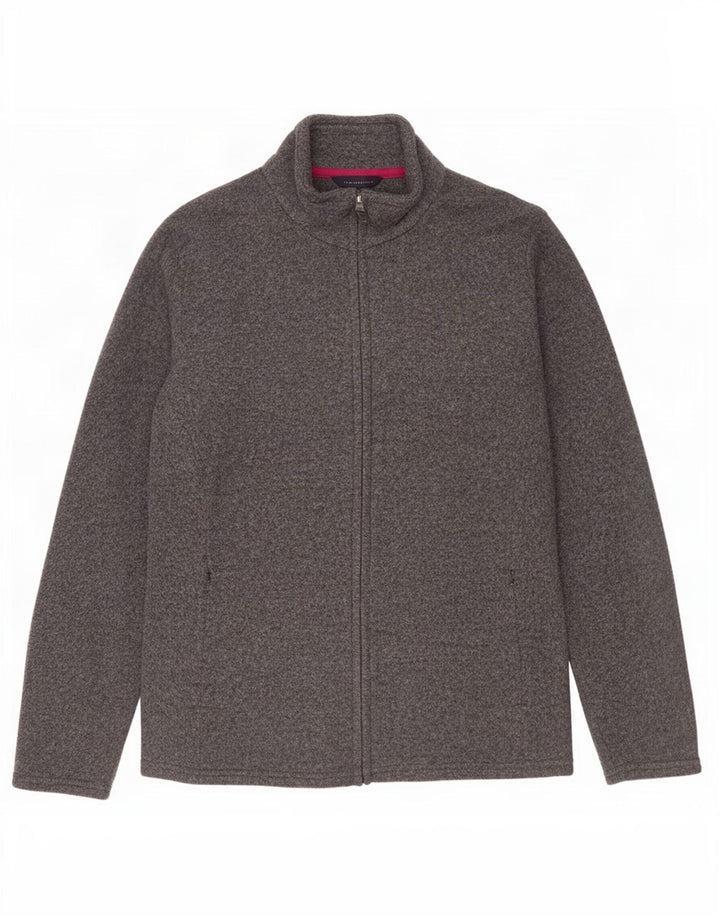 Jaqueta feminina de agasalho Marks & Spencer UK 16 grande cinza manchada