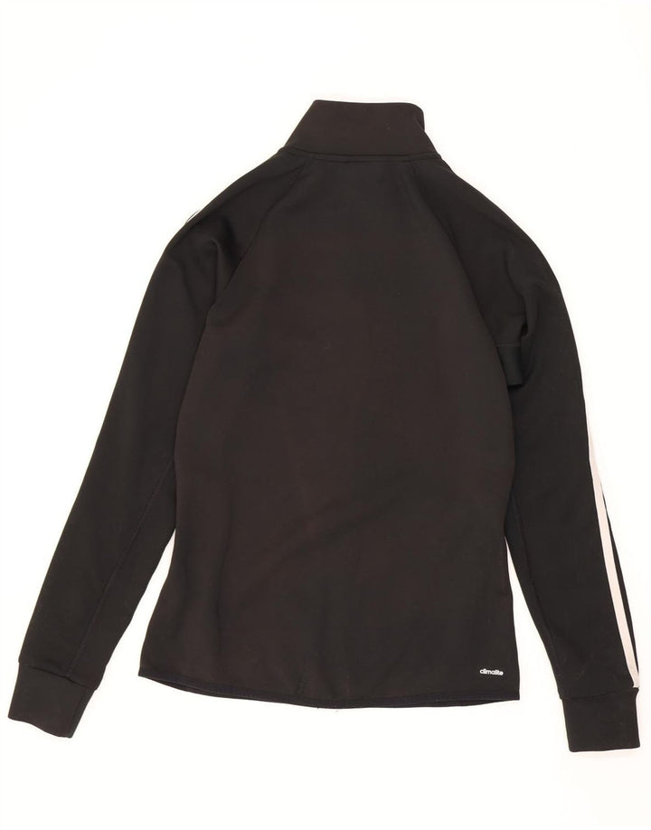 Adidas Womens Climalite Tracksuit Top Jacket UK 4/6 XS Preto Poliéster