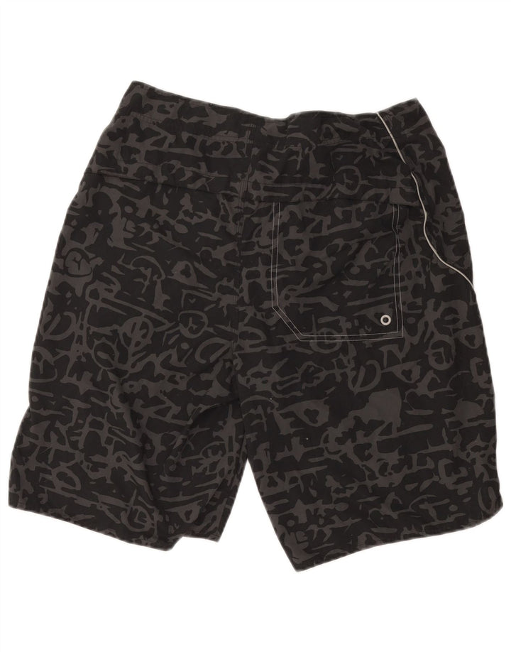 Calções de banho masculinos NIKE Abstract Pattern preto médio