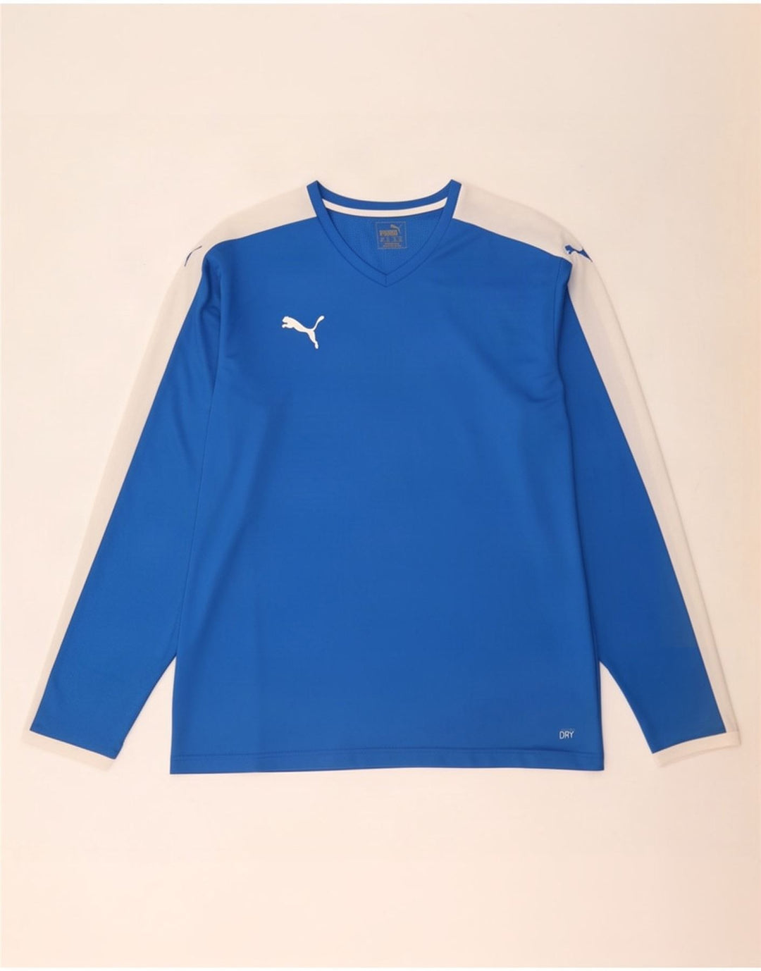 Puma Masculino Top Manga Longa 2XL Azul Colorblock Poliéster