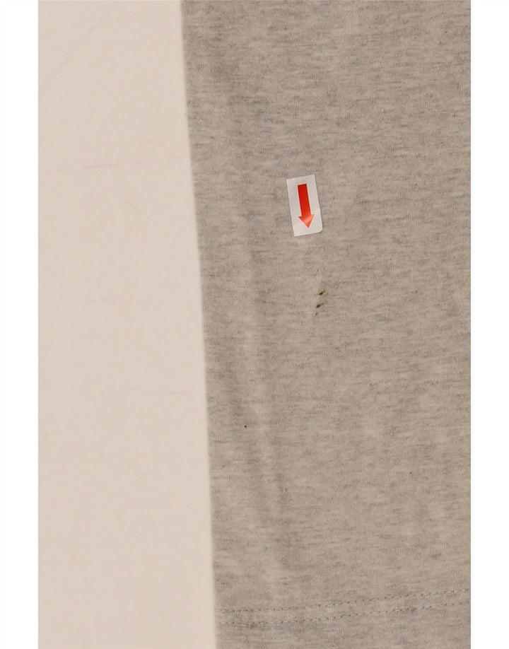 Camiseta gráfica masculina Asics Top grande algodão cinza