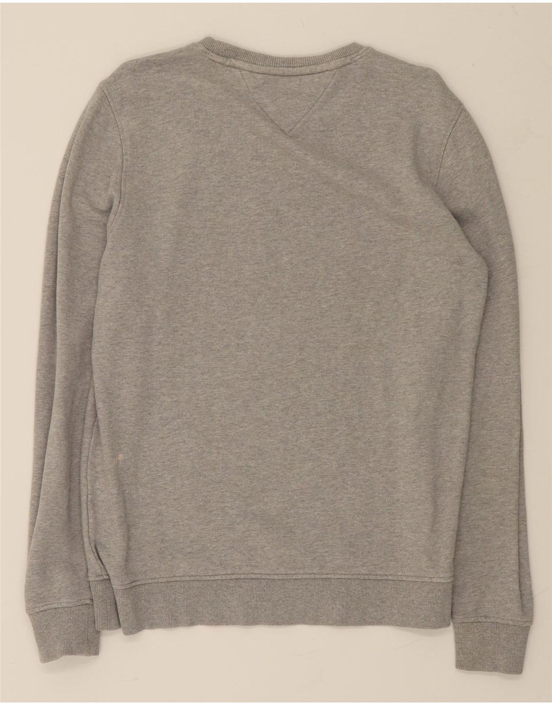 TOMMY HILFIGER Mens Graphic Sweatshirt Jumper Medium Grey Cotton Vintage Tommy Hilfiger and Second-Hand Tommy Hilfiger from Messina Hembry 