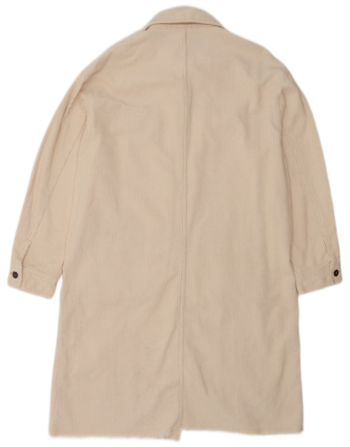 Casaco de veludo feminino Zara UK 12 médio algodão branco