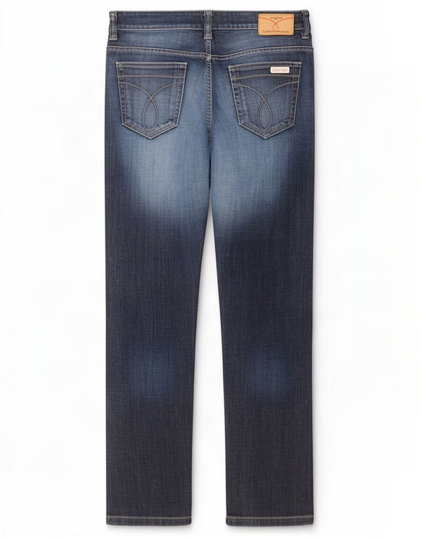 Calça Jeans Calvin Klein Masculina Distressed Slim W34 L34 Azul Marinho