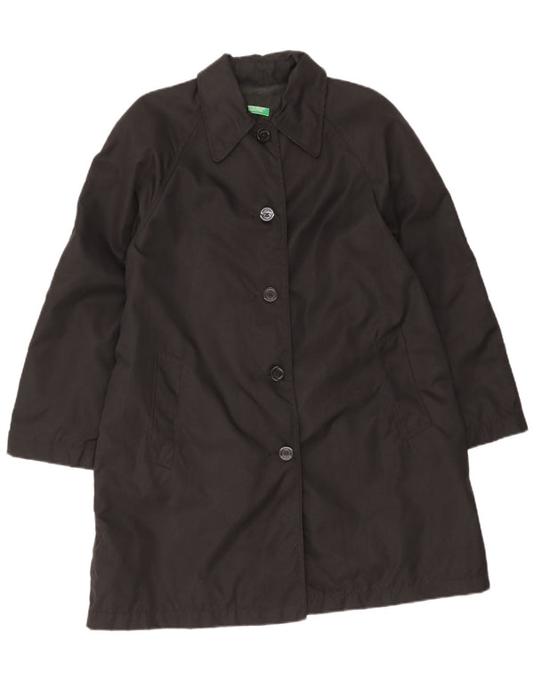 Sobretudo oversized feminino Benetton UK 10 pequeno poliamida preta
