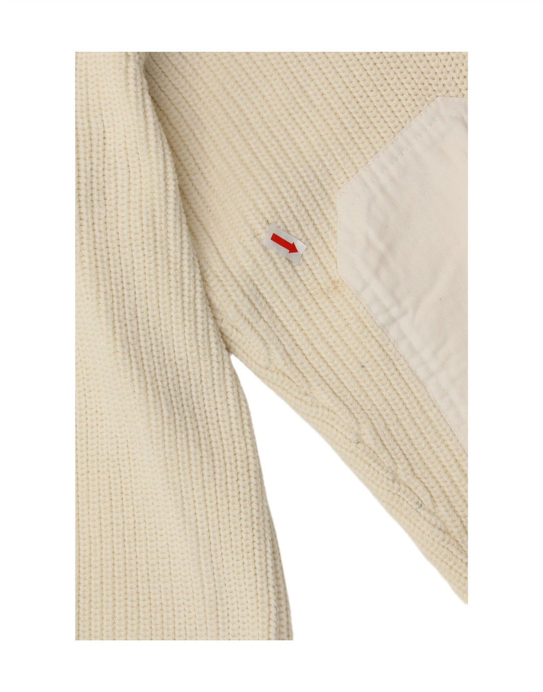 GILBERTO Womens Zip Neck Jumper Sweater UK 18 XL Off White Cotton Vintage Gilberto and Second-Hand Gilberto from Messina Hembry 