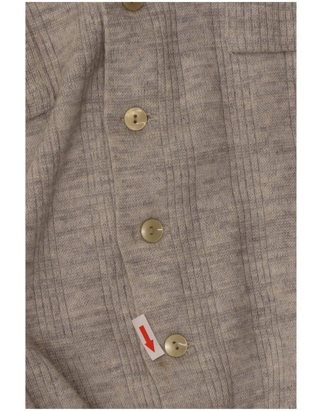 Suéter Cardigan Feminino Vintage UK 14 Cinza Médio