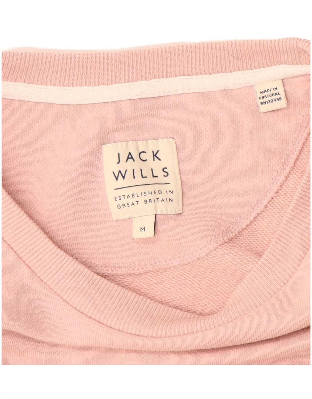 JACK WILLS Suéter gráfico masculino de algodão rosa médio