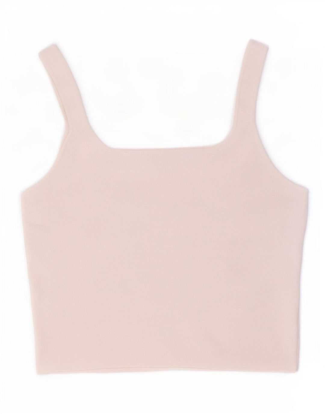 Zara Womens Crop Cami Top UK 14 Grande Poliéster Branco