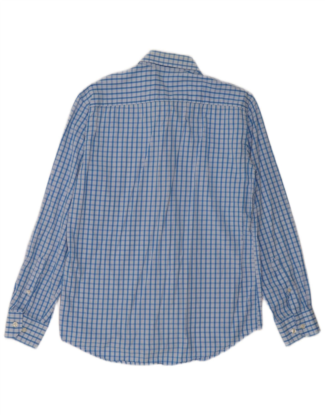 Camisa masculina Carrera de algodão xadrez azul médio