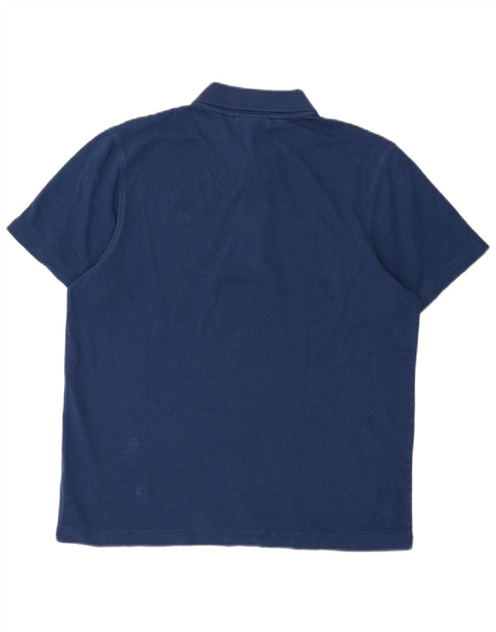 Camisa polo masculina Lacoste tamanho 5 grande algodão azul marinho