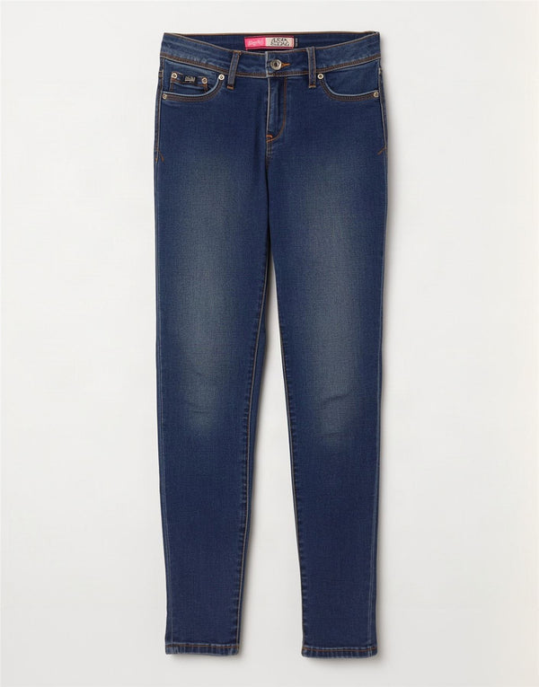 Superdry Feminino Alexia Jegging Jeans W26 L30 Azul Algodão
