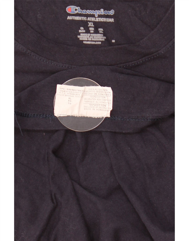 Camiseta masculina Champion XL azul marinho algodão