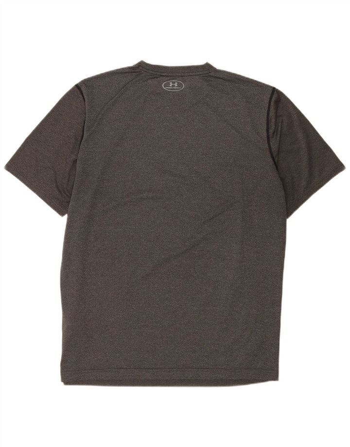 Camiseta masculina Under Armour Heat Gear grande poliéster cinza