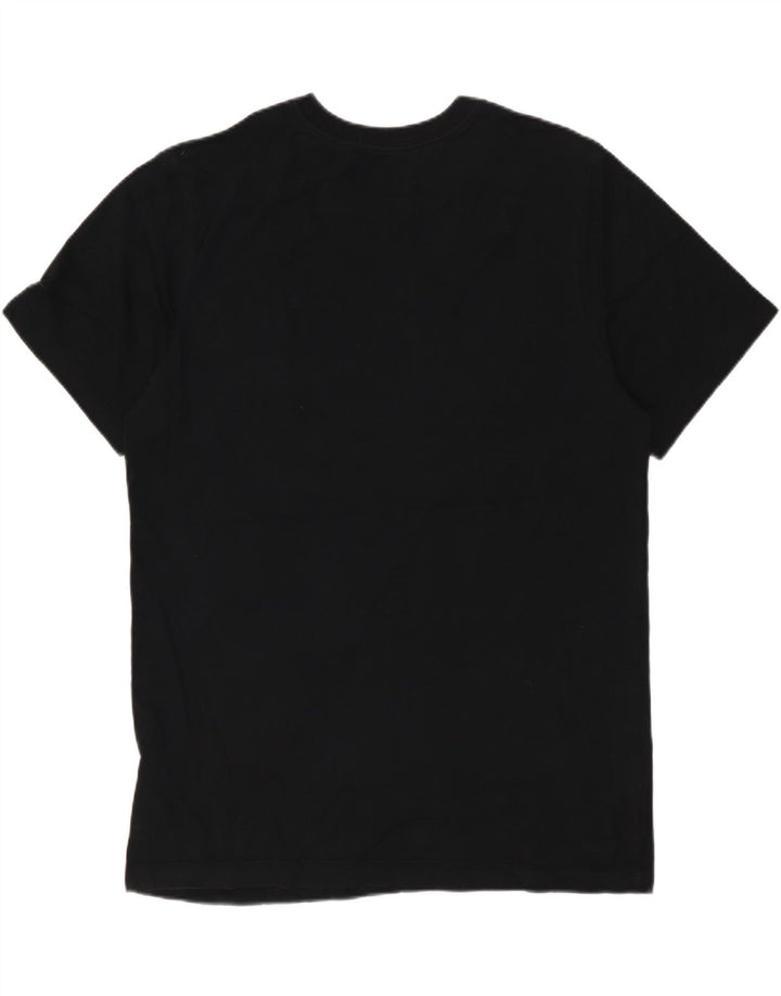 Camiseta Nike masculina Swoosh gráfica top médio algodão preto