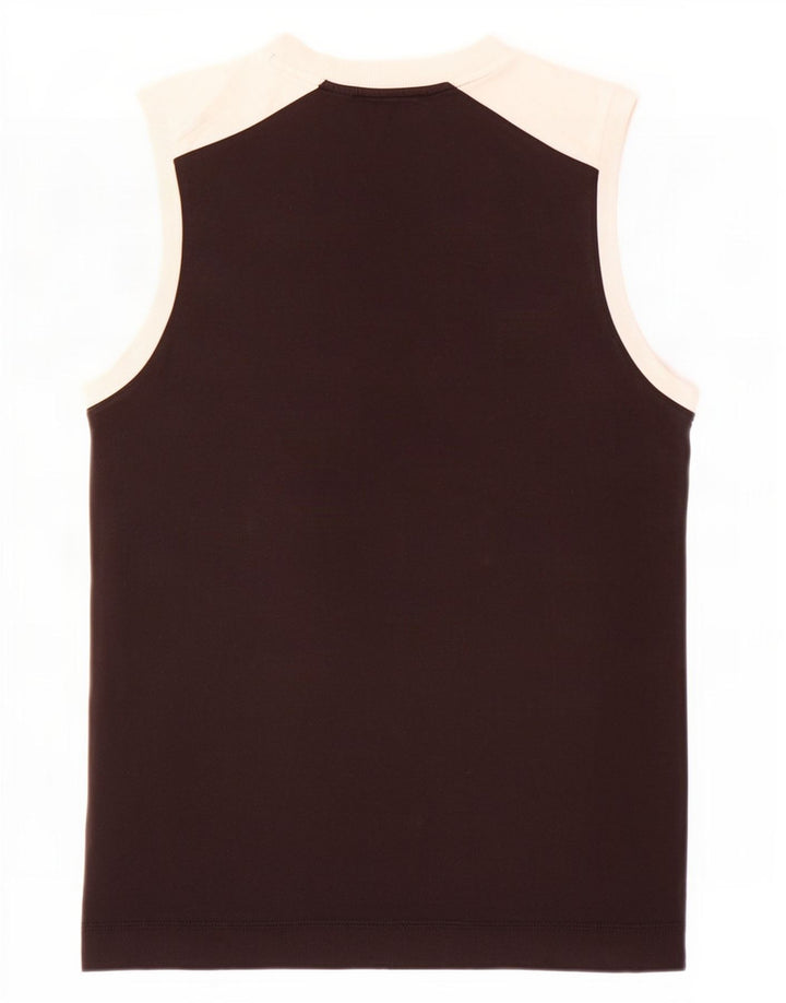 Puma masculino gráfico colete top médio preto colorblock algodão