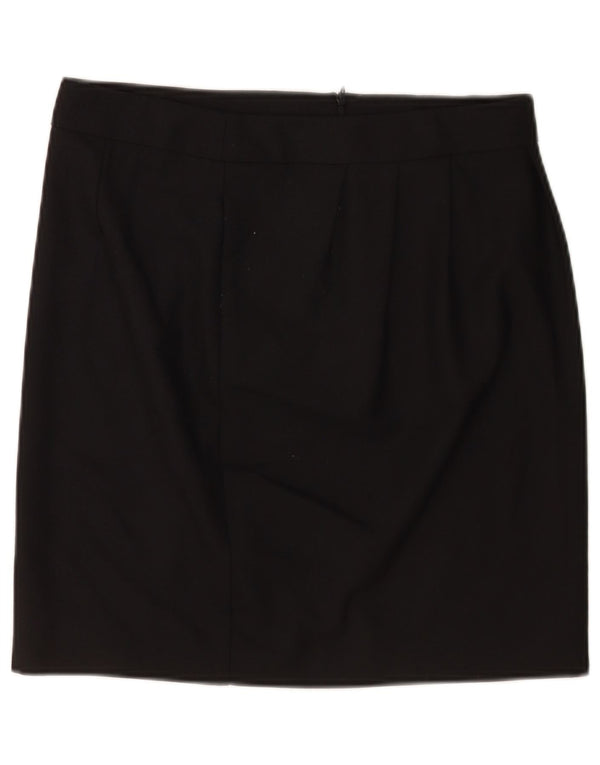Minissaia feminina Moschino UK 12 médio W30 poliéster preto