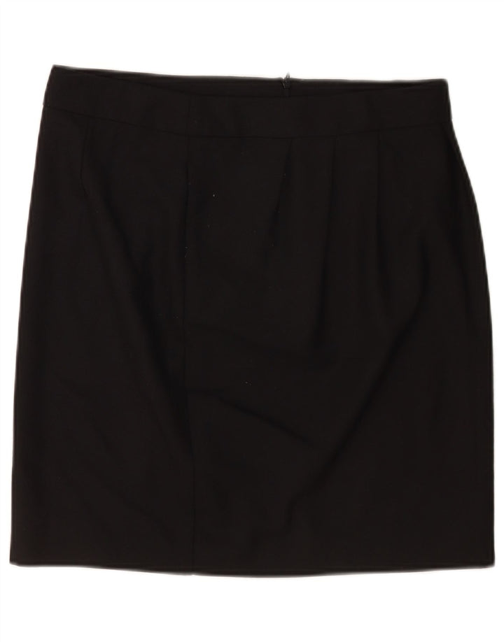 Minissaia feminina Moschino UK 12 médio W30 poliéster preto